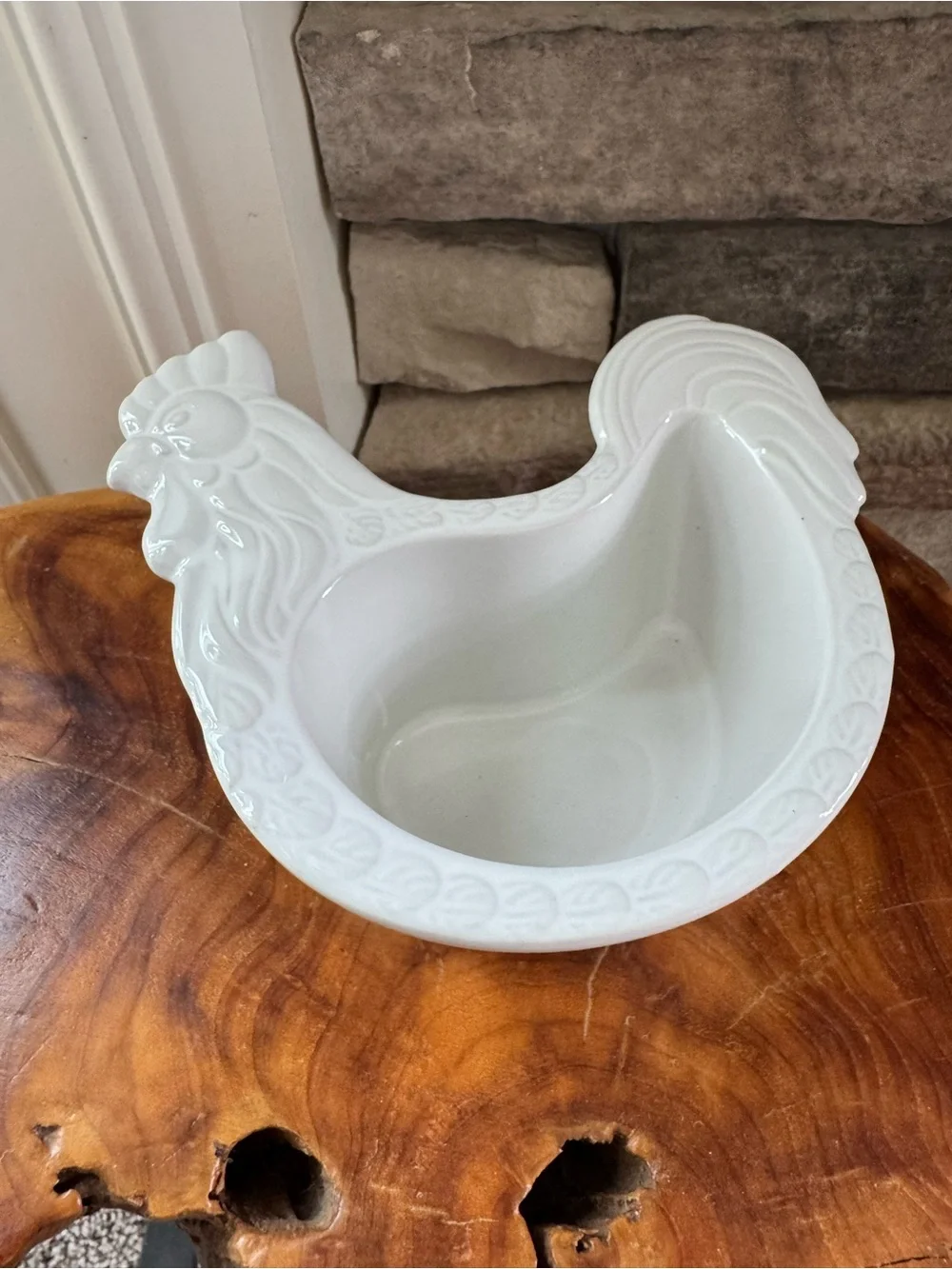 Temptations by Tara, Doodle Doo, 8 oz, Chicken Ramekins White, Ceramic, Set of 4